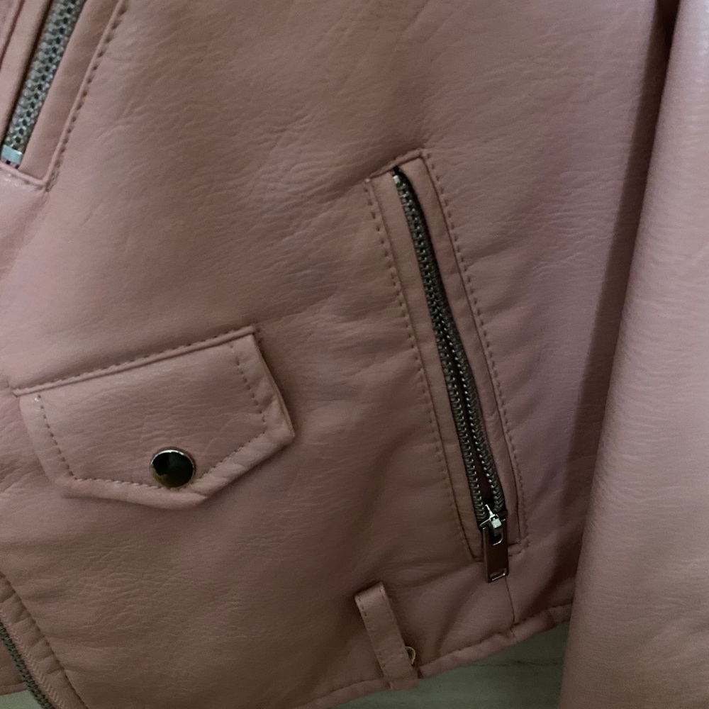 Pink leather jacket - Picture 4 of 7